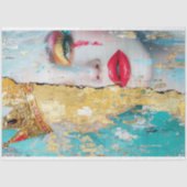 断片化されたクイーン抽象芸術アートデコパージュ 薄葉紙 (正面)