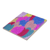 断片化されたハート絵画抽象芸術 タイル (側面)