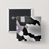 「断片化された夢」デジタル抽象芸術アート 缶バッジ (正面&裏面)