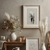 断片化された静寂 – 超現実的な亀裂のポートレート ポスター