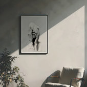 断片化された静寂 – 超現実的な亀裂のポートレート ポスター