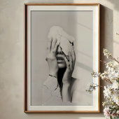 断片化された静寂 – 超現実的な亀裂のポートレート ポスター