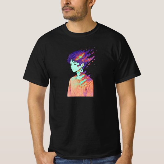 断片化した宇宙 • 流れ去る私のアイデンティティのかけら Tシャツ (正面)