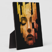 断片化セレニティシュールレアルデジタルポートレート フォトプラーク (側面)