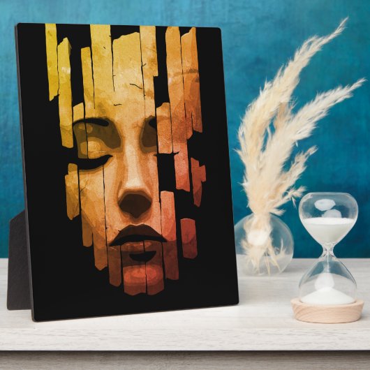 断片化セレニティシュールレアルデジタルポートレート フォトプラーク (側面)