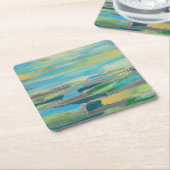 断片化フィールドI スクエアペーパーコースター (アングル)