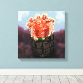 断片性サボテン キャンバスプリント (インサイチュ (ウッドフロア))