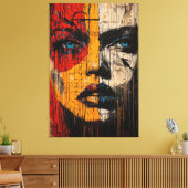 断片的な式コンテンポラリー表現者 キャンバスプリント (インサイチュ (リビング))