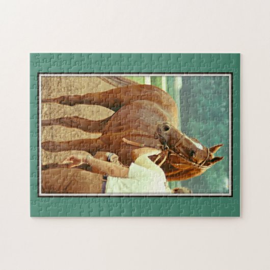 断言された純血種の競馬馬1978年 ジグソーパズル (横)