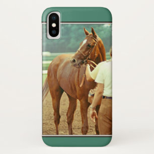 断言された純血種の競馬馬1978年 iPhone X ケース