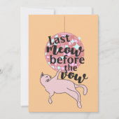 断言前の最後のニャーDisco Catバチェロレッテ 招待状 (正面)