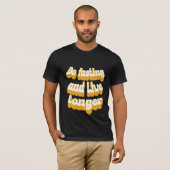 断食して長生きする Tシャツ (正面フル)