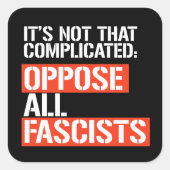 断食に反対する スクエアシール (正面)