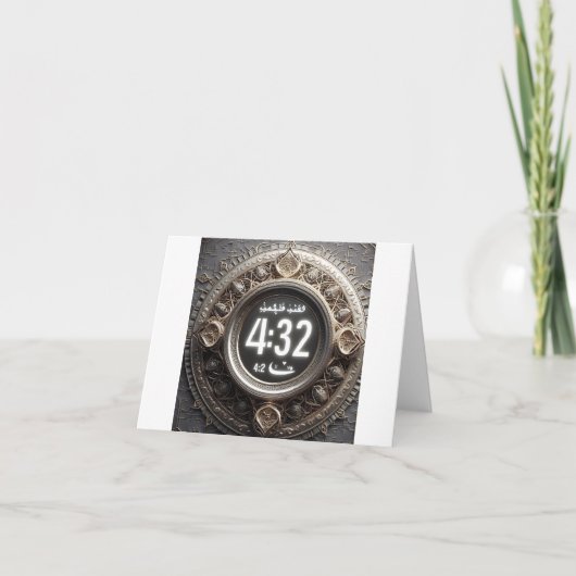 断食を受け入れる，イフタール，スホアとスピリチュアルの反射 サンキューカード (正面)