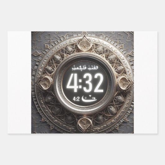 断食を受け入れる，イフタール，スホアとスピリチュアルの反射 ラッピングペーパーシート (正面)