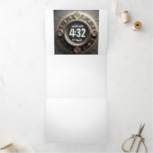 断食を受け入れる，イフタール，スホアとスピリチュアルの反射 三つ折りクリスマスカード (内部)