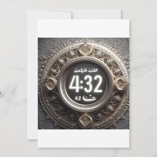 断食を受け入れる，イフタール，スホアとスピリチュアルの反射 案内状 (正面)