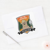 断食を防止できるのはユーザーのみ スクエアシール (封筒)