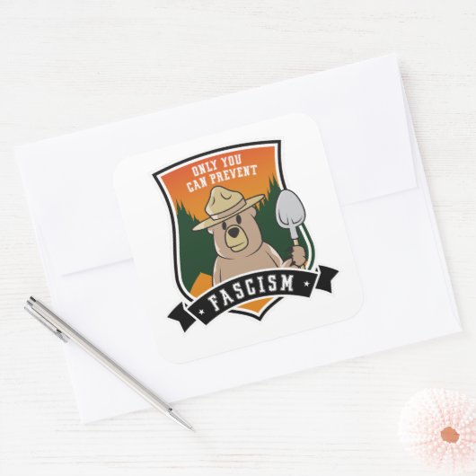 断食を防止できるのはユーザーのみ スクエアシール (封筒)