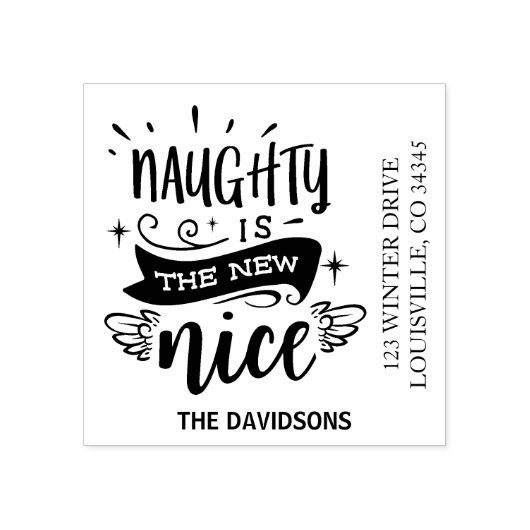 新いけなしい素敵なクリスマス差出人住所 ラバースタンプ (インプリント)