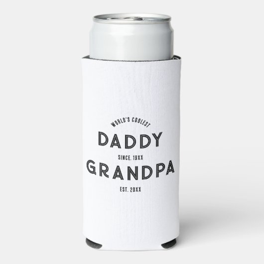 新おじいちゃん妊娠発表ファーザーデー スリム缶クーラー (Seltzer裏面)
