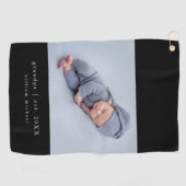 新おじいちゃん年設立孫写真 ゴルフタオル (横)