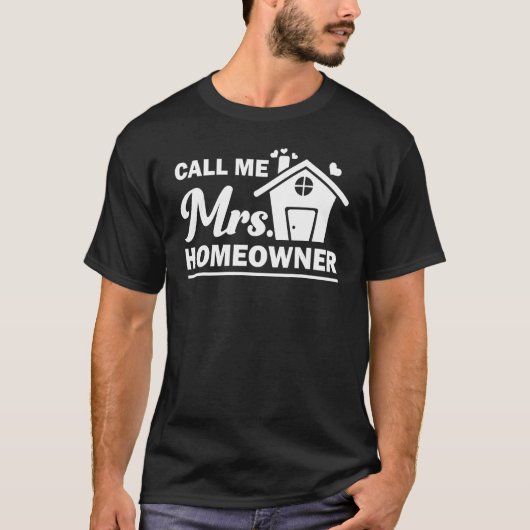 新おもしろいしいホームオーナーアート女性ママ引っ越し祝いパーティー買 Tシャツ (正面)