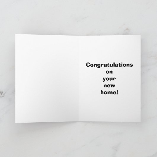 新おもしろいしいホームカードおめでとう カード (内部)