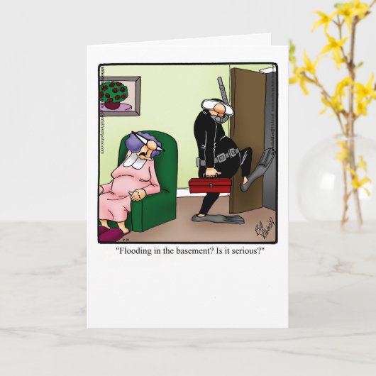 新おもしろいしいホームカードおめでとう カード (黄色い花)