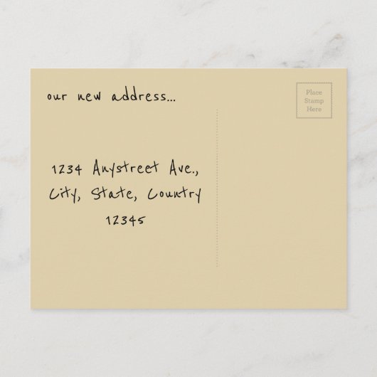 新おもしろいしい住所を移動する解体された家 案内ポストカード (裏面)