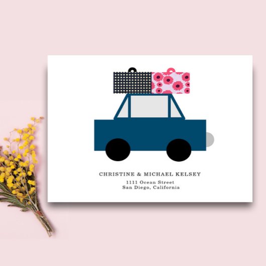 新おもしろいしい自宅住所の通知はがき ポストカード