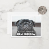 新おもしろいモダン住所ペット犬の写真 ノートカード (正面/裏面インサイチュ)