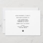 新おもしろいモダン住所ペット犬の写真 招待状 (裏面)