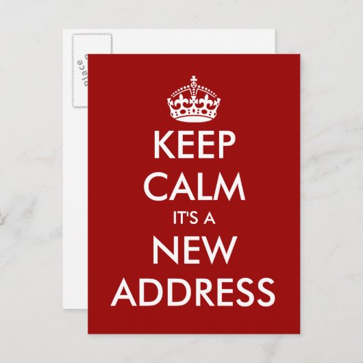 新おもしろい保住所の穏やかな移動はがき 案内ポストカード (正面/裏面)