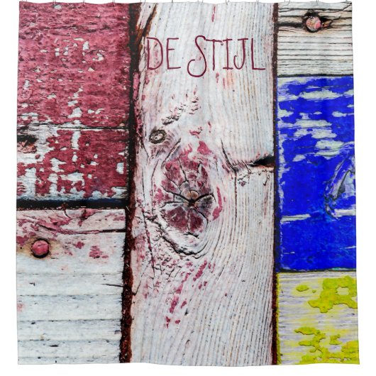 新おもしろい可塑性木製美術スタイルカスタマイズ シャワーカーテン (正面)