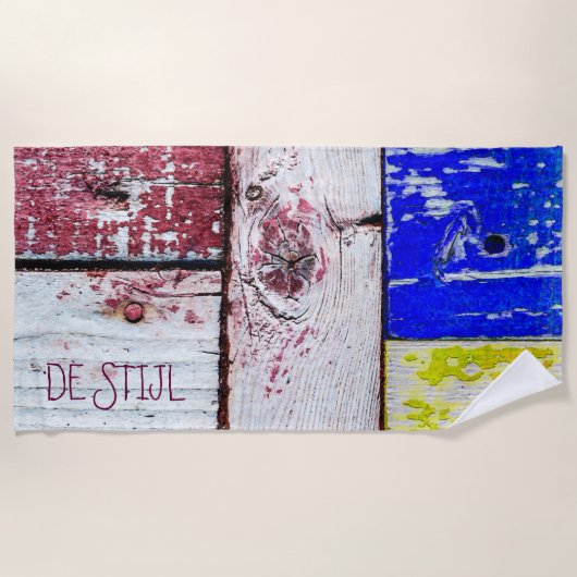 新おもしろい可塑性木製美術スタイルカスタマイズ ビーチタオル (正面)