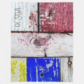 新おもしろい可塑性木製美術スタイルカスタマイズ フリースブランケット (正面)