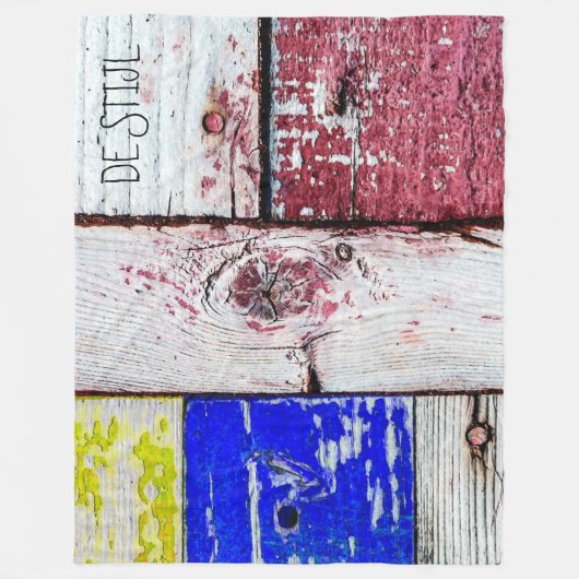 新おもしろい可塑性木製美術スタイルカスタマイズ フリースブランケット (正面)