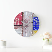 新おもしろい可塑性木製美術スタイルカスタマイズ ラージ壁時計 (ホーム)