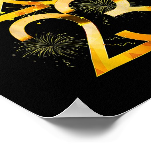 新おもしろい年イブパーティー供給2023 Happy New ポスター (角)