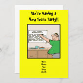 新おもしろい年パーティの招待状 招待状 (正面/裏面)