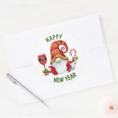 新おもしろい年パーティー格言 ラウンドシール (封筒)