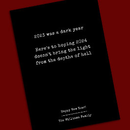 新おもしろい年ブラック シーズンカード