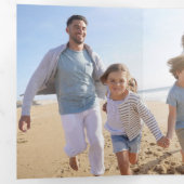 新おもしろい年写真より遅い 三つ折りクリスマスカード (内部最初)