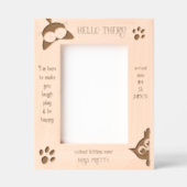 新おもしろい猫の子猫の写真 レーザー彫刻フレーム (正面)