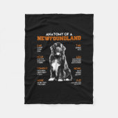 新おもしろい生の犬の解剖学 フリースブランケット (正面)