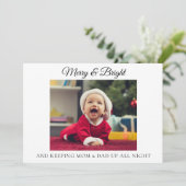 新おもしろい親クリスマス誕生発表 シーズンカード (スタンド正面)