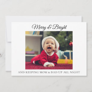 新おもしろい親クリスマス誕生発表 シーズンカード