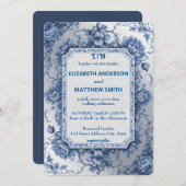 新お洒落カジュアルロマンチ結婚ック 招待状 (正面/裏面)