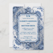 新お洒落カジュアルロマンチ結婚ック 招待状 (正面)